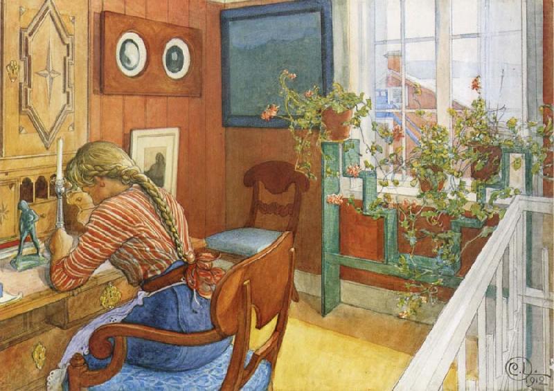 Writing Letters, Carl Larsson